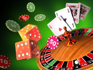 Croupier spinning the roulette wheel in live studio